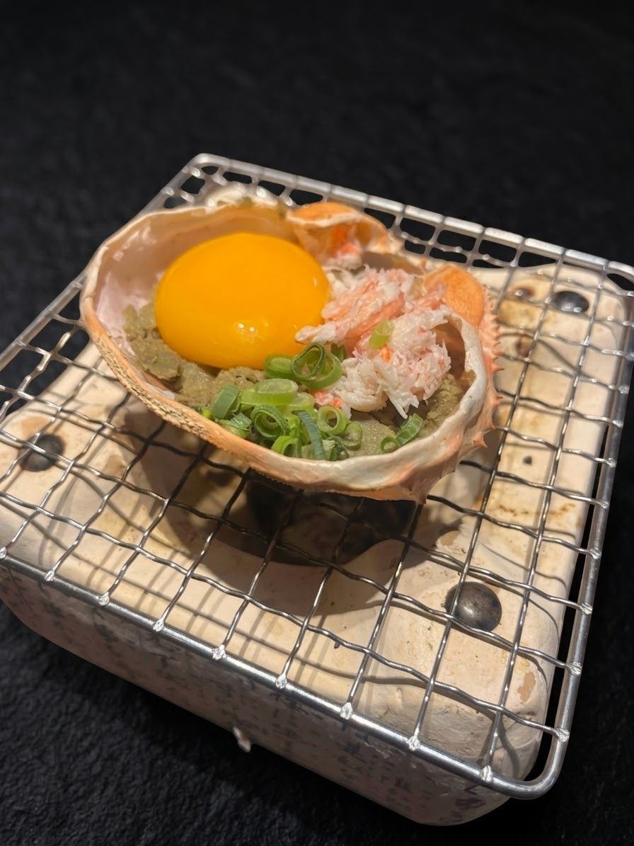 濃厚カニ味噌甲羅焼き